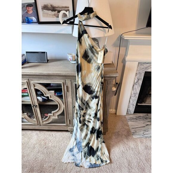 Free People - Let Me Be NWT Halter Abstract Maxi Dress Size Medium - Picture 2 of 13